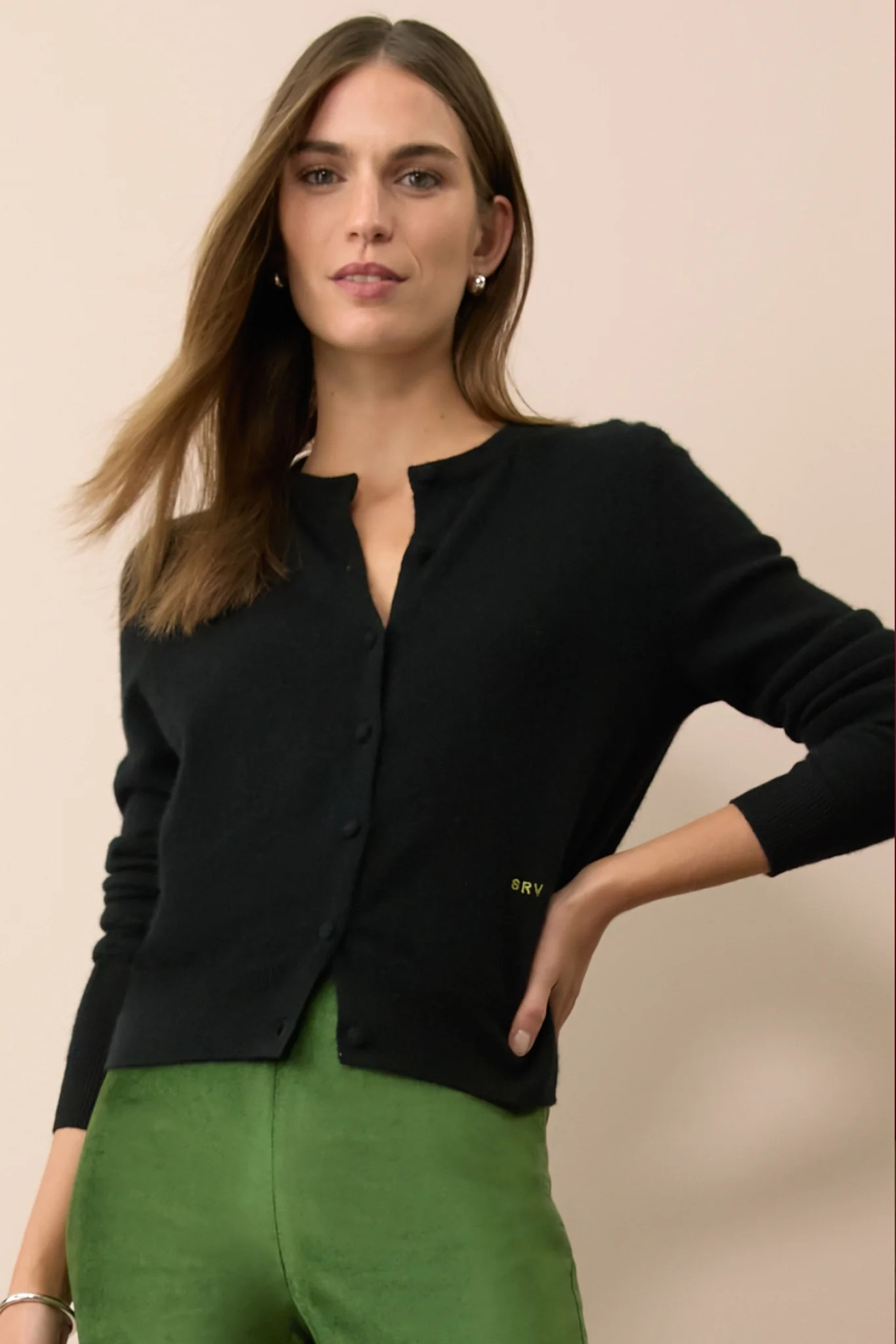 Black Cashmere Riley Cardigan | Tuckernuck (US)