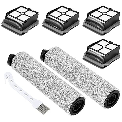 2+4 Pack Brush Roller and HEPA Filter Set Compatible with Tineco iFloor 3/ Floor One S3 Cordless Vacuum Cleaner, 2 Pack Brush Rollers + 4 Pack Vacuum HEPA Filters | Amazon (US)