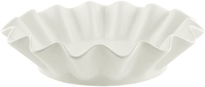 10 Strawberry Street Whittier 7.75"/8 Oz Ruffle Round Bowl, Set of 4, White | Amazon (US)