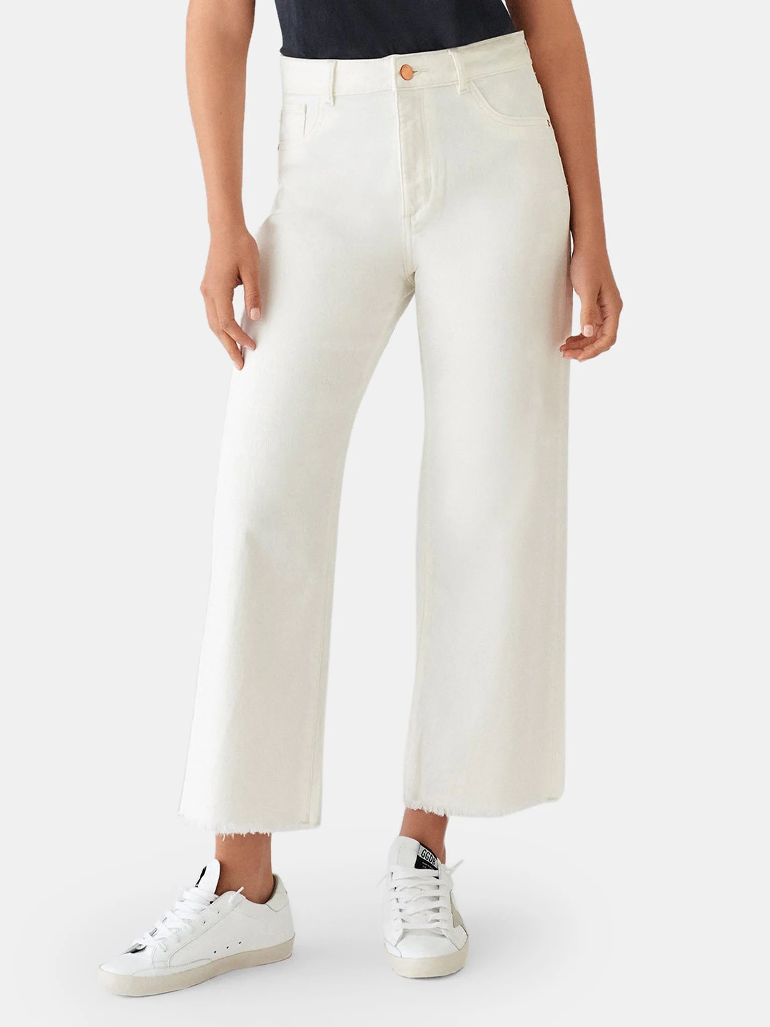 Hepburn Wide Leg High Rise Vintage | Eggshell | Verishop