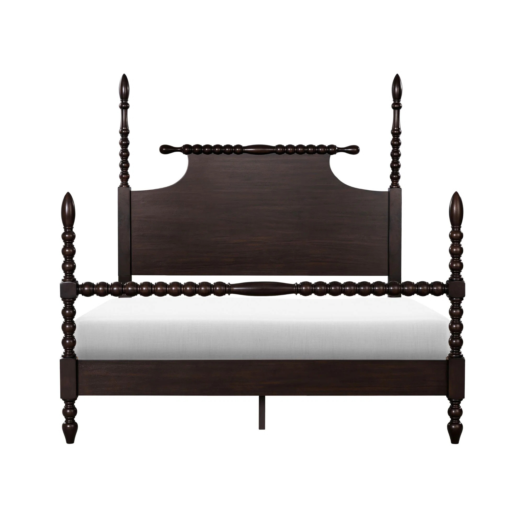 Beckett Solid Wood Low-Profile Bed Frame with Spindle Design | Wayfair North America