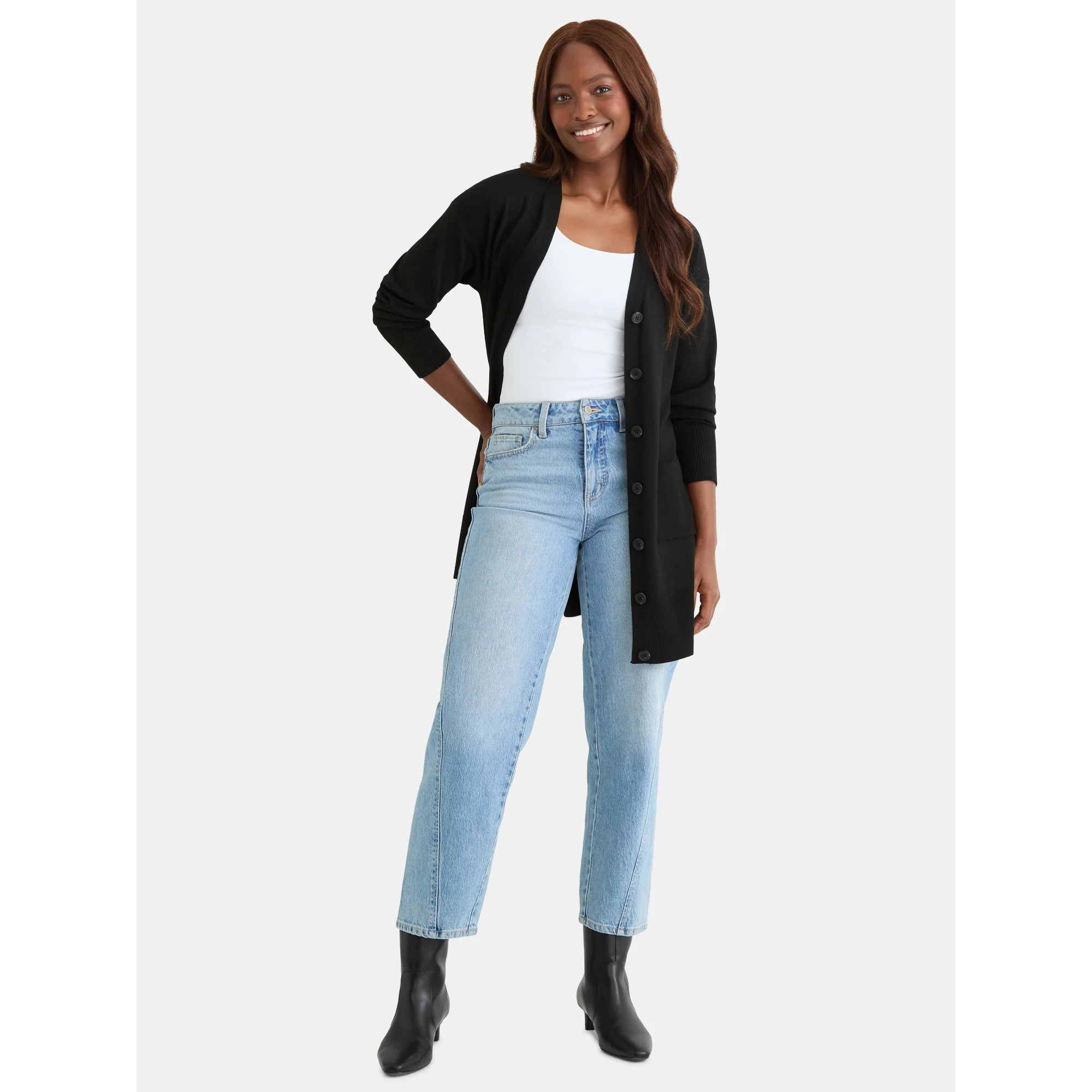 Time and Tru Women’s Longline Button Front Cardigan Sweater, Lightweight, Sizes XS-XXXL | Walmart (US)