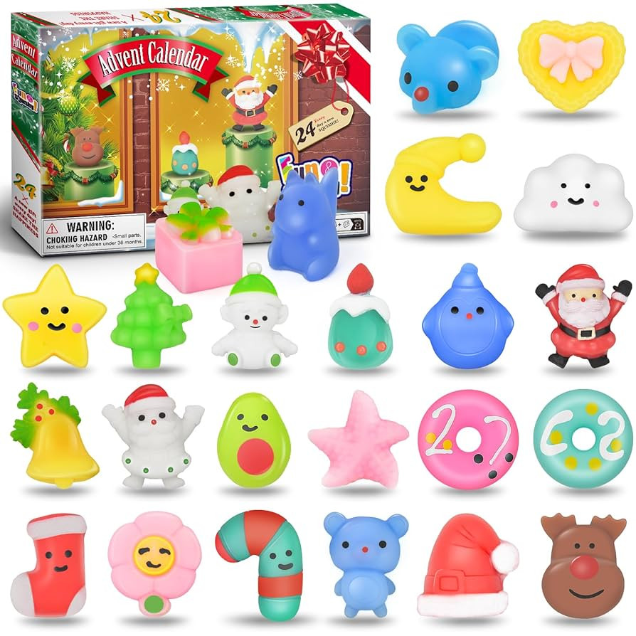 BATTOP Advent Calendar 2025, 24 Days Countdown Calendar Toys for Boys Girls, 24PCS Mochi Squishy ... | Amazon (US)