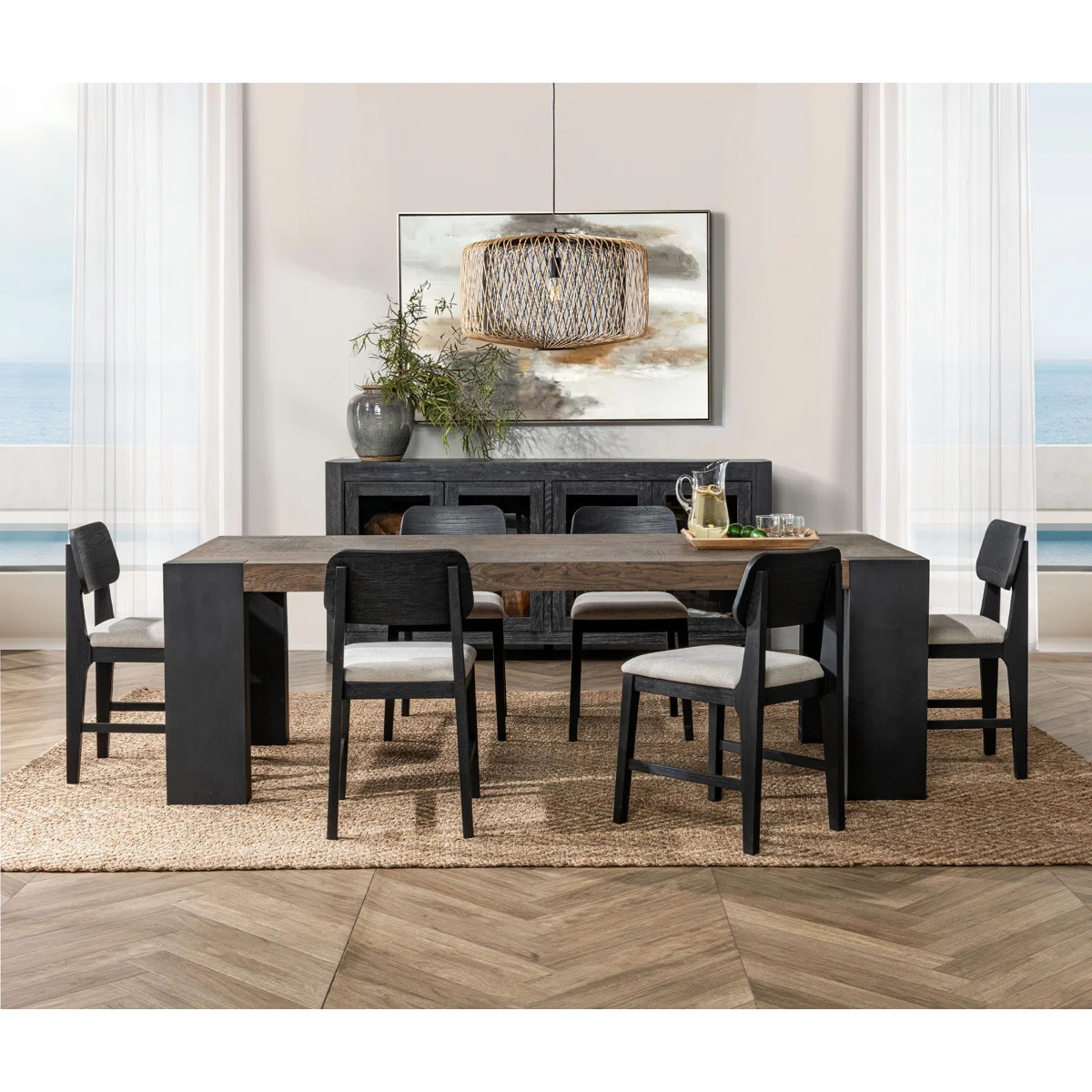 Deaven 94" Oak Wood Dining Table | Wayfair North America
