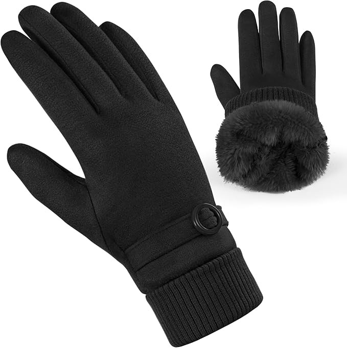 PPAOEH Cold Weather Womens Gloves, Winter Gloves for Women Thermal Warm Fleece Lined, Touchscreen... | Amazon (US)