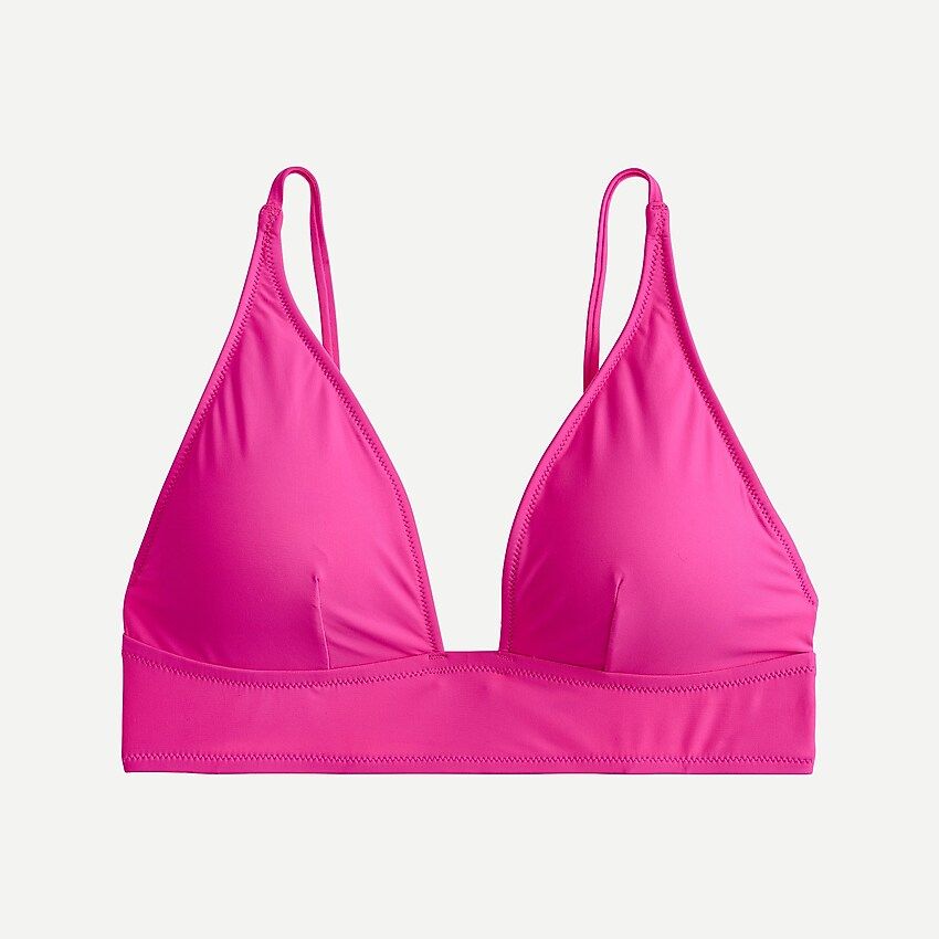 Plunge V-neck bikini top | J.Crew US