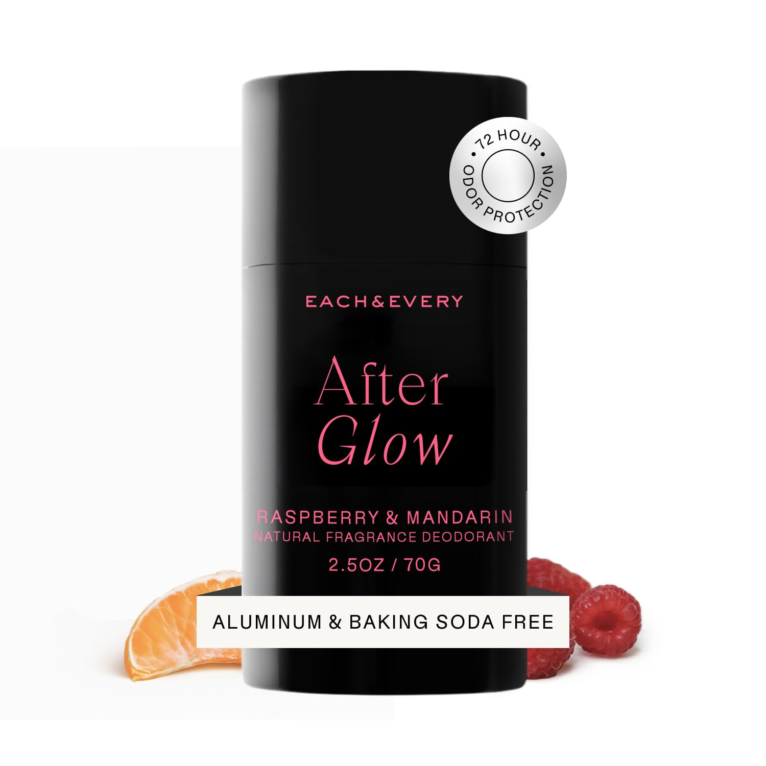 Each & Every Aluminum Free Deodorant for Women & Men – Natural Fragrance All Day Odor Protection, Non-Toxic Deodorant for Sensitive Skin, EWG Verified, Baking Soda Free - Raspberry & Mandarin, 2.5oz | Amazon (US)
