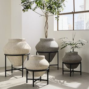 Geometric Urn Planter w/ Stand | West Elm (US)