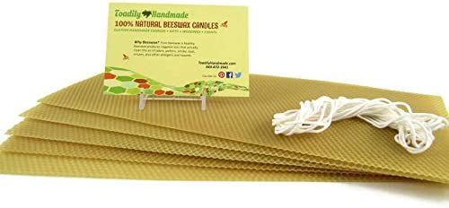 Make Your Own Beeswax Candle Starter Kit - Includes 5 Full Size 100% Beeswax Honeycomb Sheets in ... | Amazon (US)