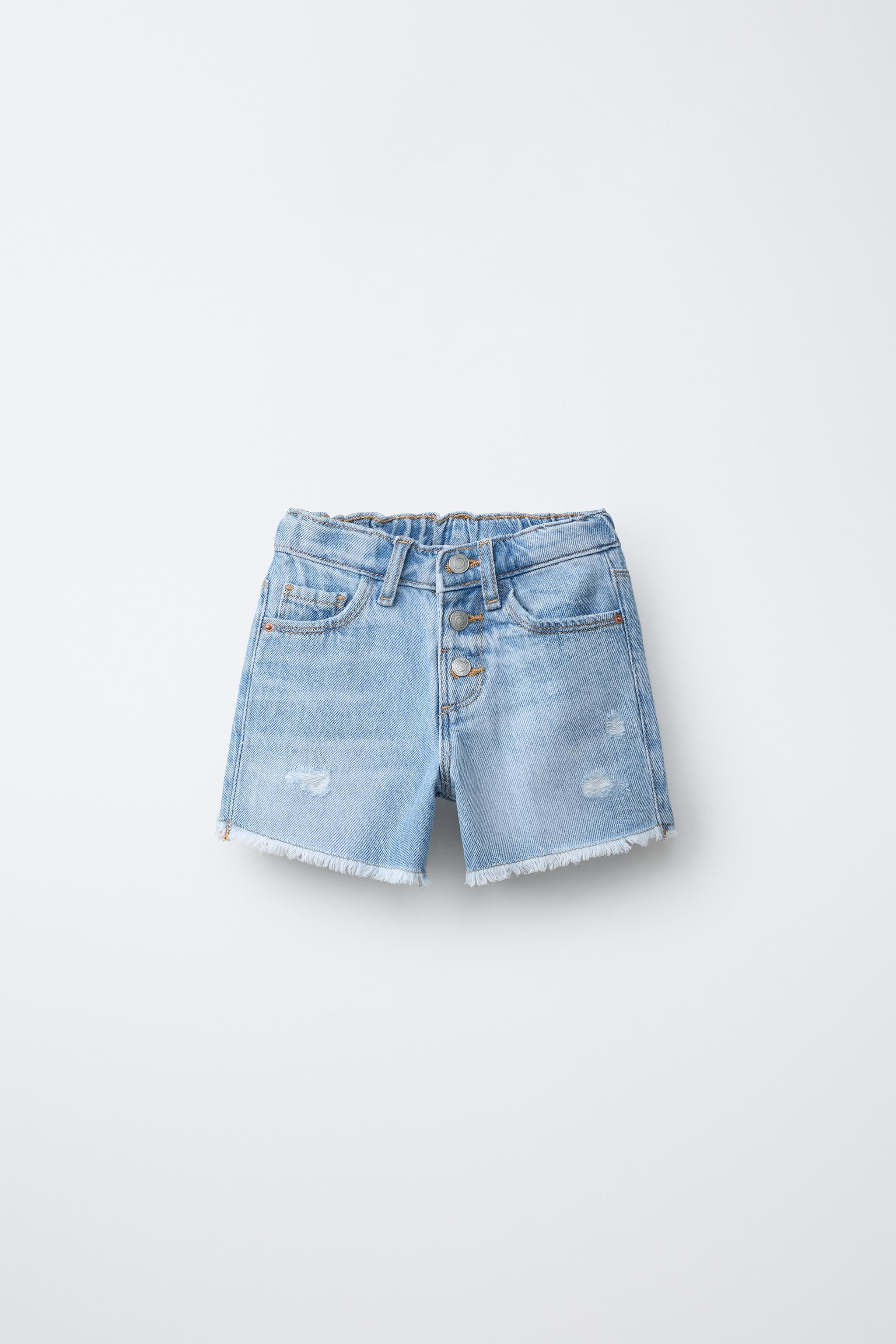 RIPPED DENIM SHORTS | Zara US