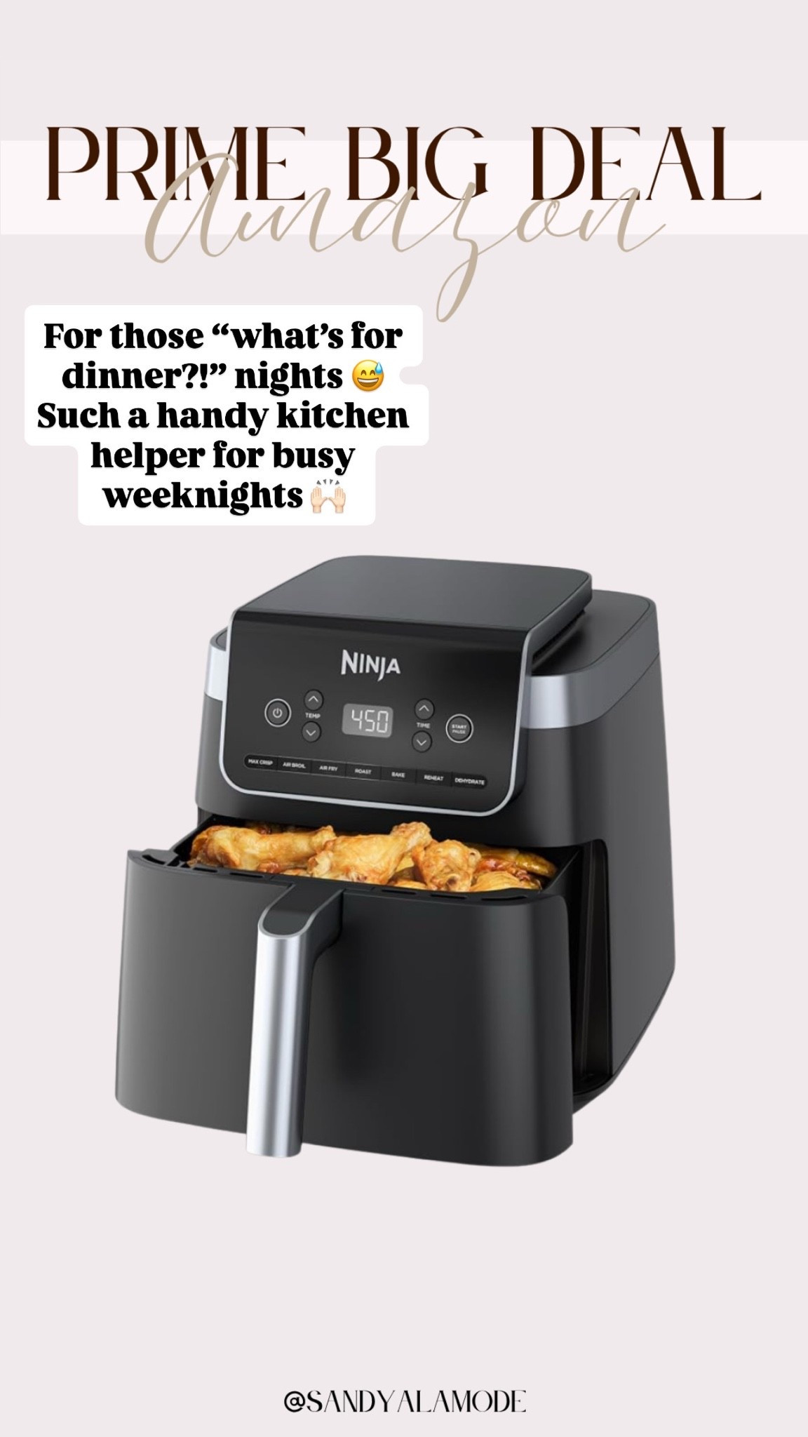 For those “what’s for dinner?!” nights when you’re fresh out of ideas 😅🙌🏻 This Ninja air fryer is such a handy kitchen helper for chicken, veggies + reheating leftovers! An easy way to keep busy weeknight meals simple.

Amazon finds / Ninja air fryer / kitchen essentials / easy weeknight dinners / countertop appliances / gift ideas