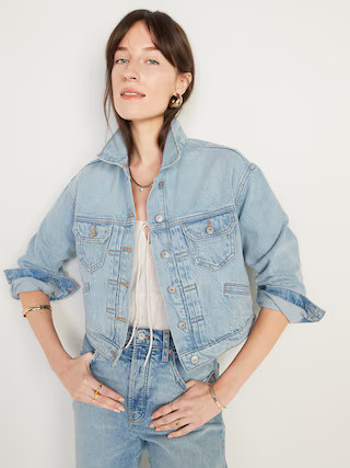 Cropped Jean Jacket for Women | Old Navy (US)