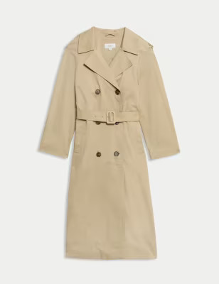 Cotton Rich Longline Trench Coat | M&S Collection | M&S | Marks & Spencer IE