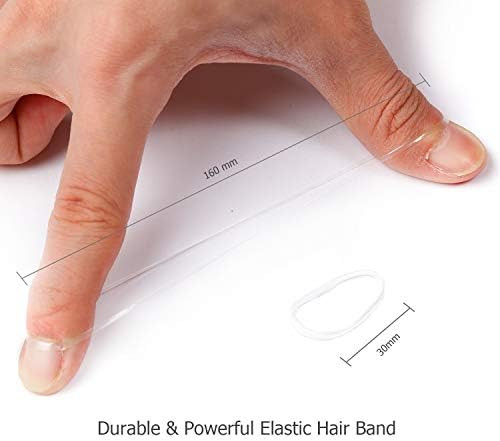 Clear Elastic Hair Rubber Bands, 1500pcs Mini Small Clear Ponytail Elastics Holders for Blond Kid... | Amazon (US)