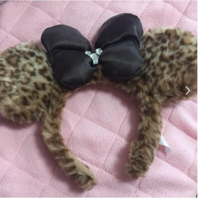 Tokyo Disney Resort Minnie Headband Leopard pattern Fake fur Animal Print #DD318  | eBay | eBay US