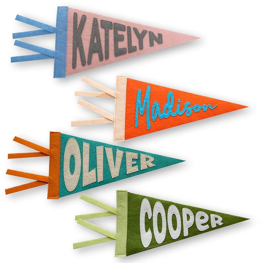Personalized Name Pennant for Nursery Room Decor | Baby Shower Gift | Baby Boy Girl Name Nursery ... | Amazon (US)