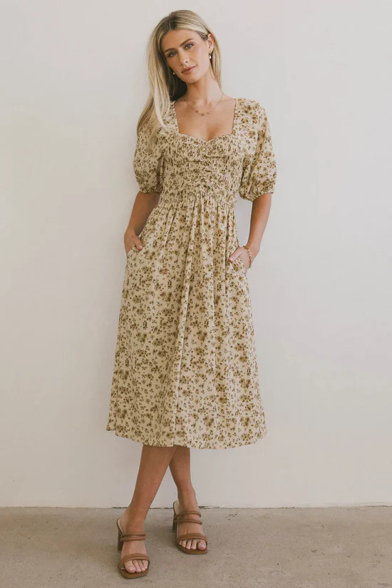 Justine Smocked Midi Dress | Böhme US