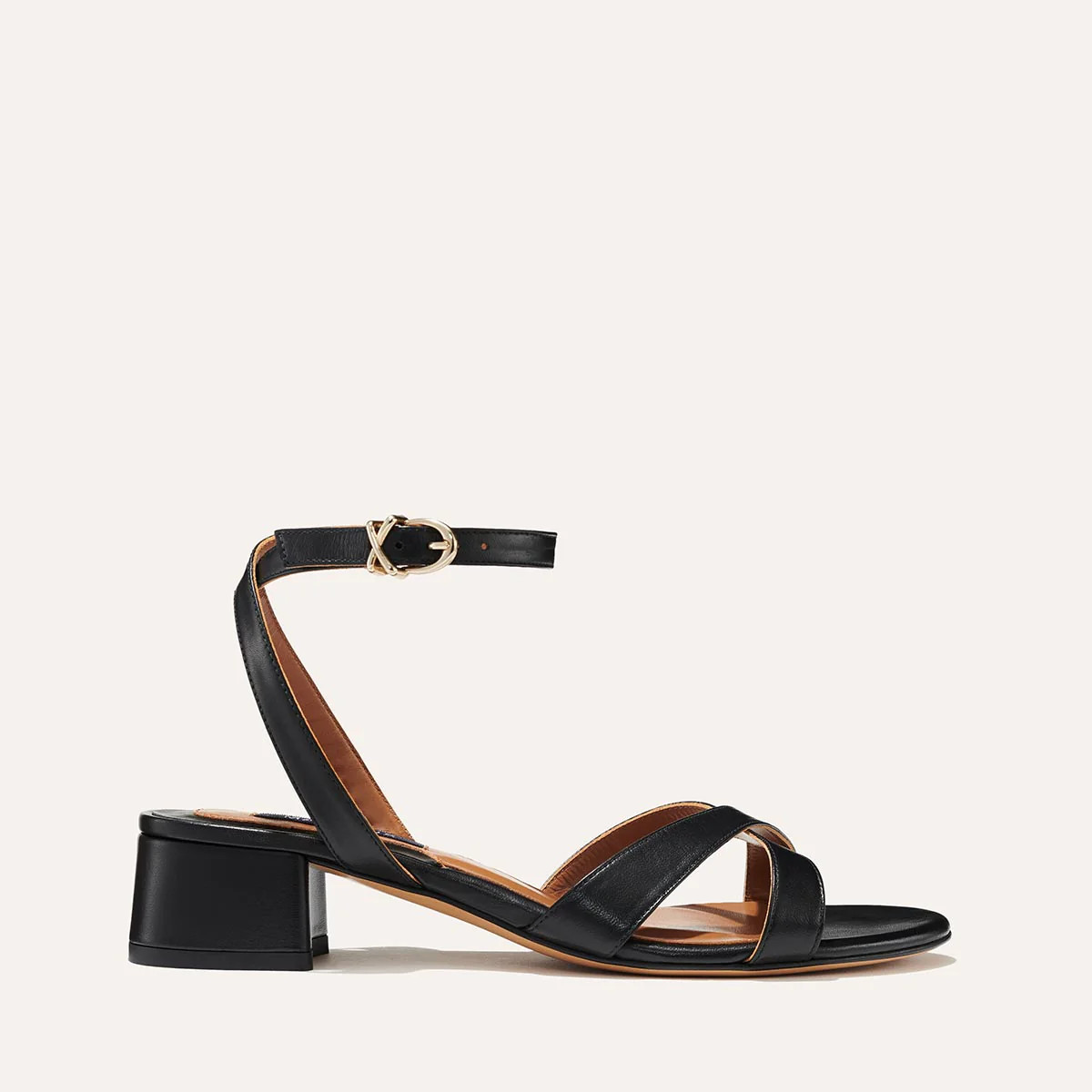 The Lena Sandal - Black Nappa | Margaux