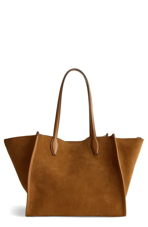 Madewell The Lexington Suede Tote in Aged Cognac at Nordstrom | Nordstrom