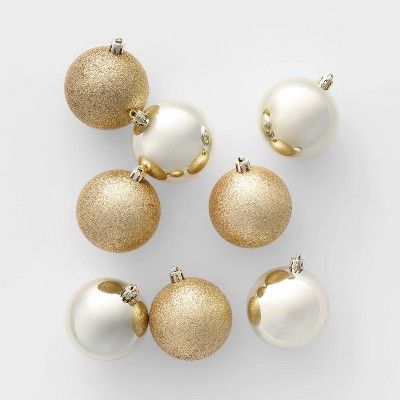 8ct Christmas Ornament Set Gold - Wondershop™ | Target