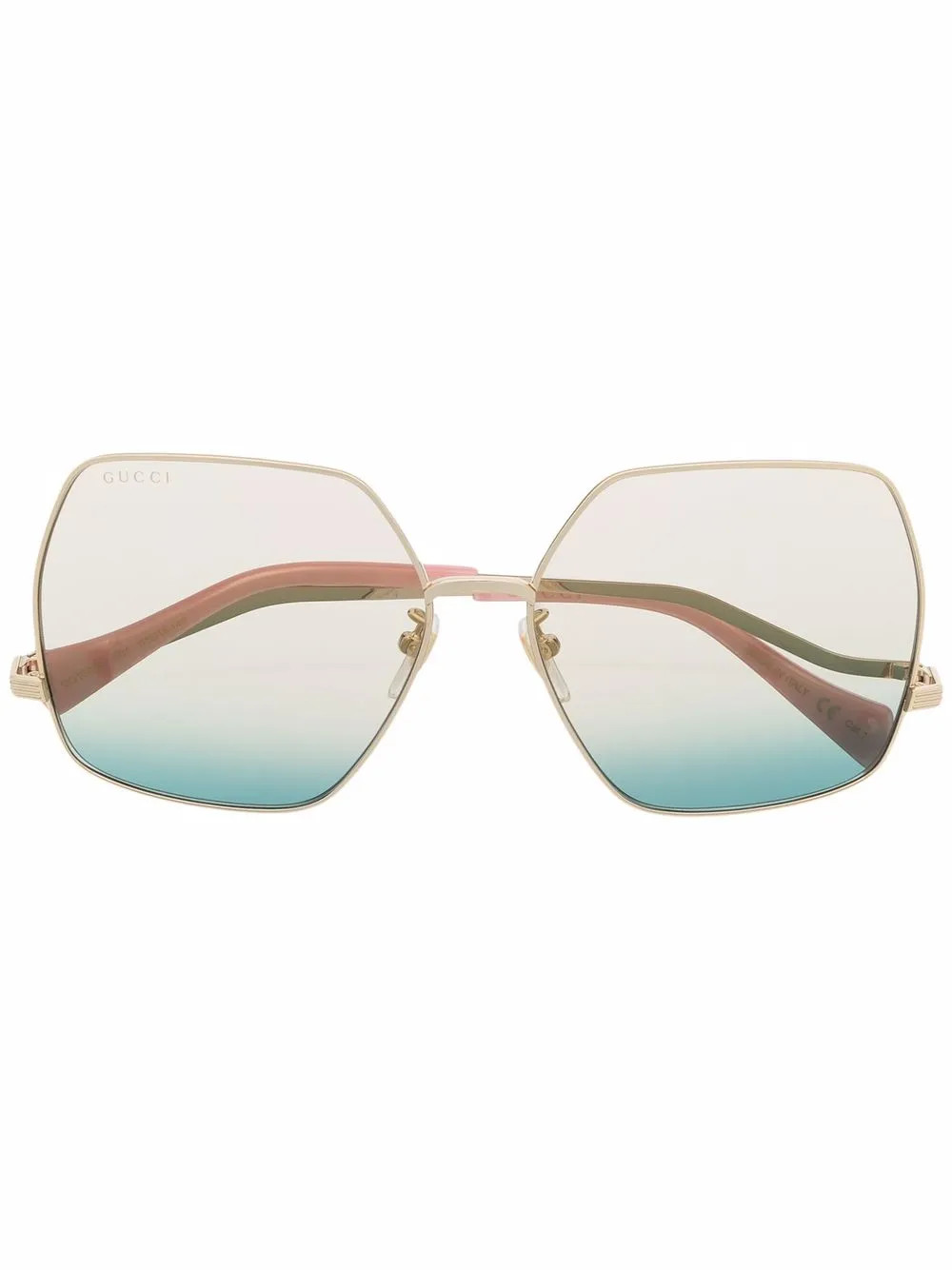 oversize metal frame sunglasses | Farfetch Global