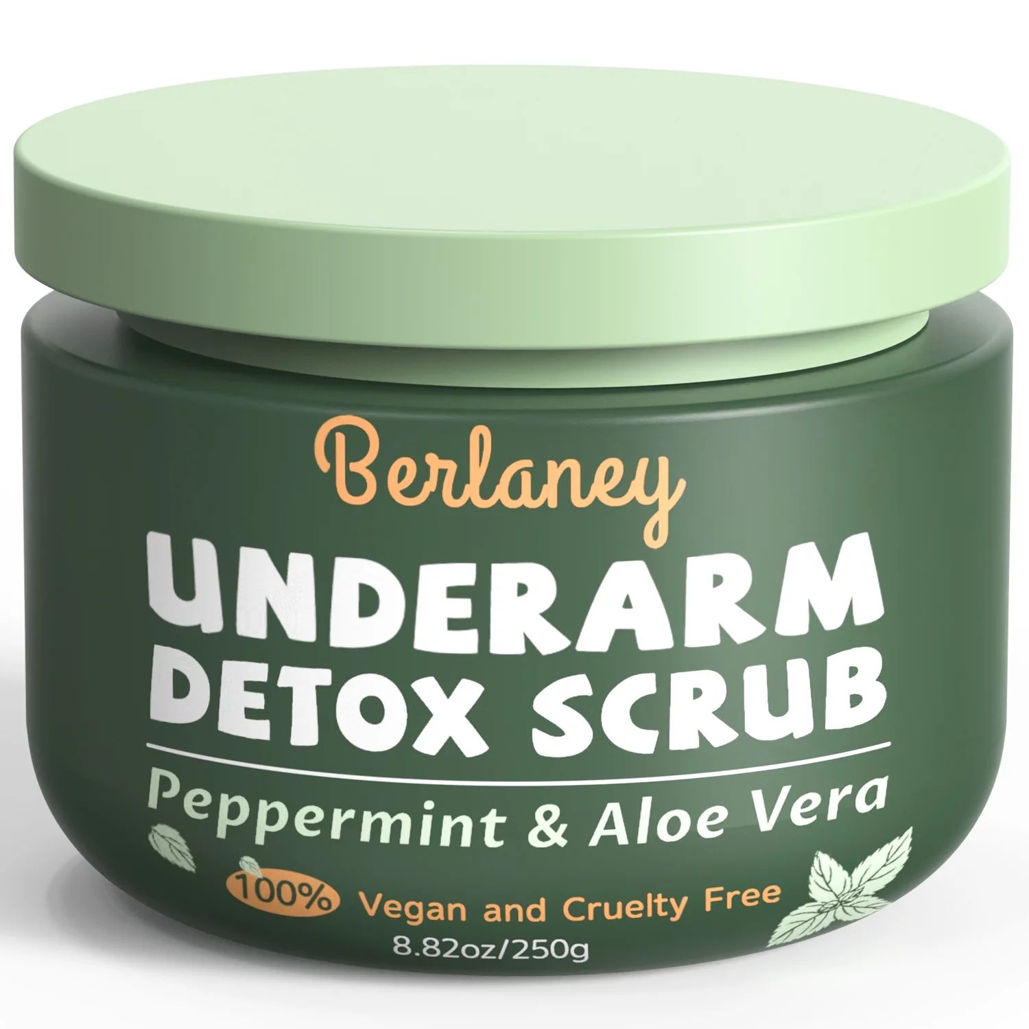 Body Scrub and Armpit Scrub 8.8 oz with Peppermint, Aloe Vera and Walnut Shell Powder, Helps on R... | Walmart (US)