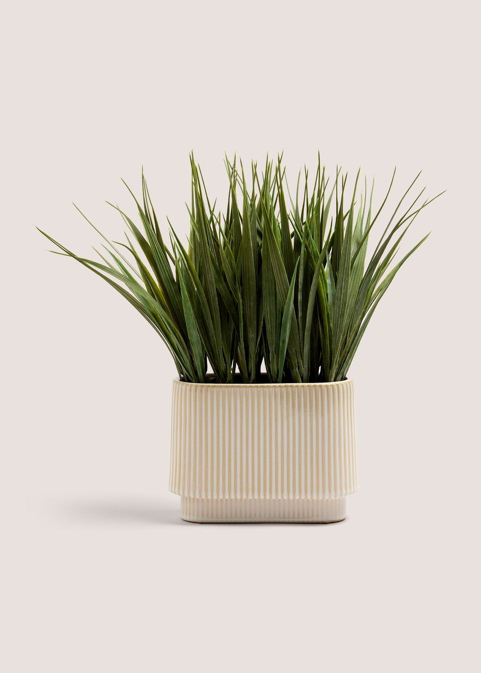 Grass Ribbed Pot (35cm x 35cm x 20cm) | Matalan (UK)