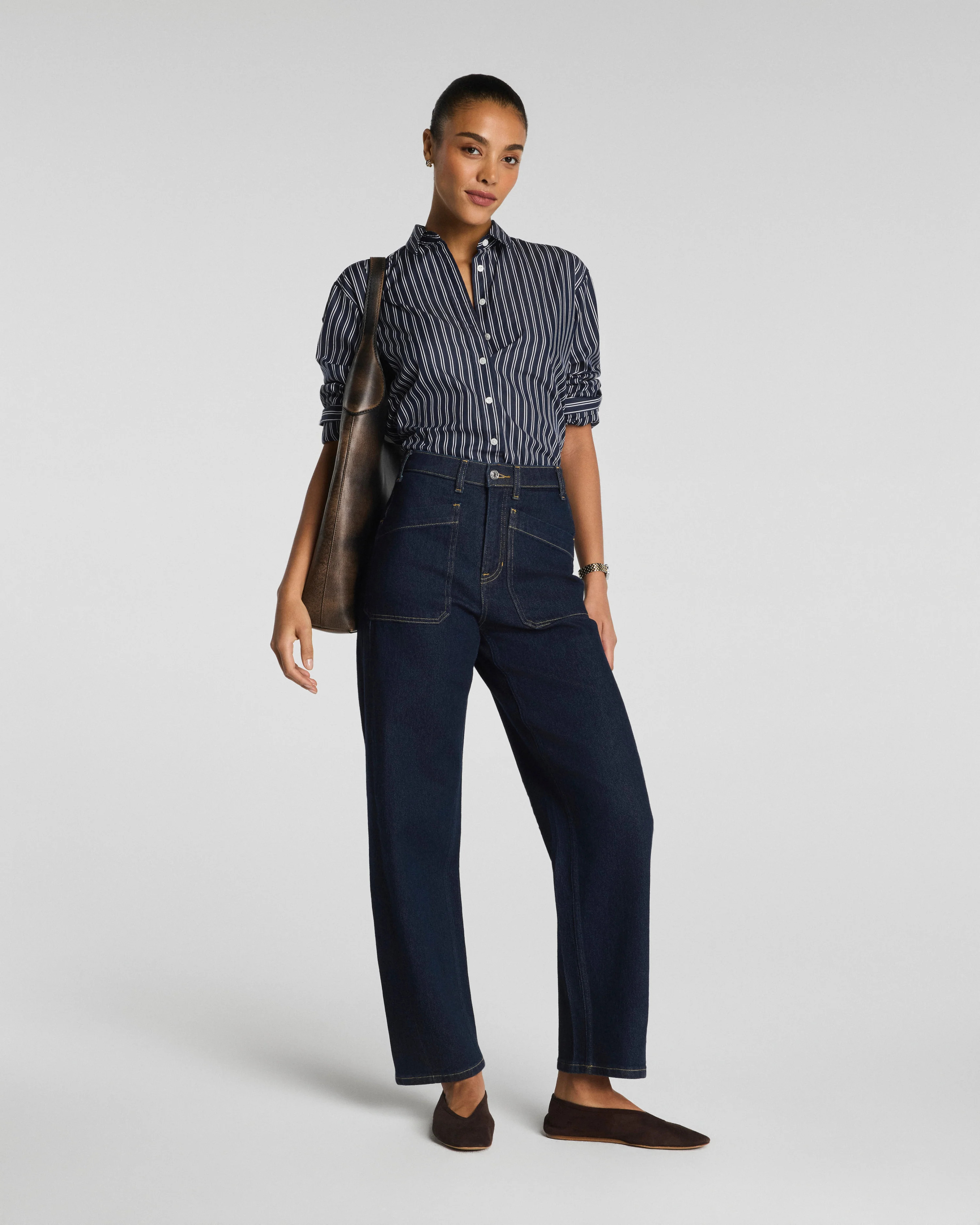 Poplin Oversized Button-Up Shirt | Spanx