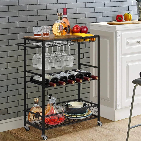 Willeta Metal Bar Cart | Wayfair North America