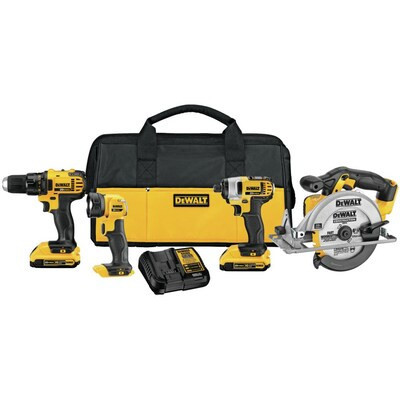 DEWALT 4-Tool 20-Volt Max Power Tool Combo Kit with Soft Case (2-Batteries and charger Included) ... | Lowe's