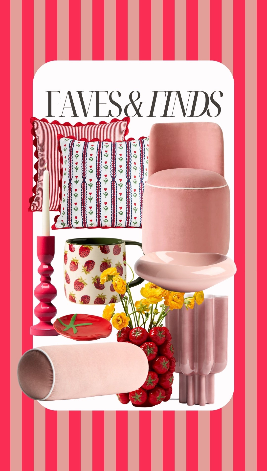 Pink and red home decor finds 

#LTKHome