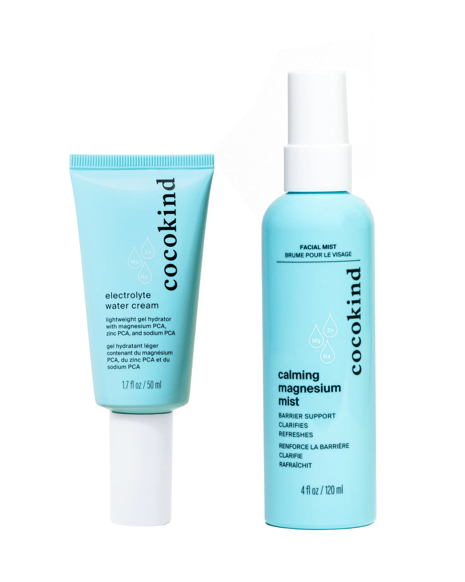 Calm & clarify duo | Facial mist + lightweight moisturizer | Cocokind