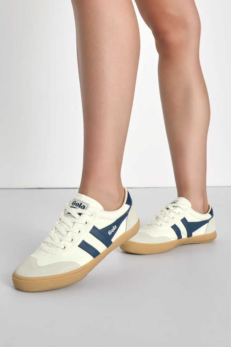 Badminton Off White and Baltic Color Block Suede Sneakers | Lulus (US)