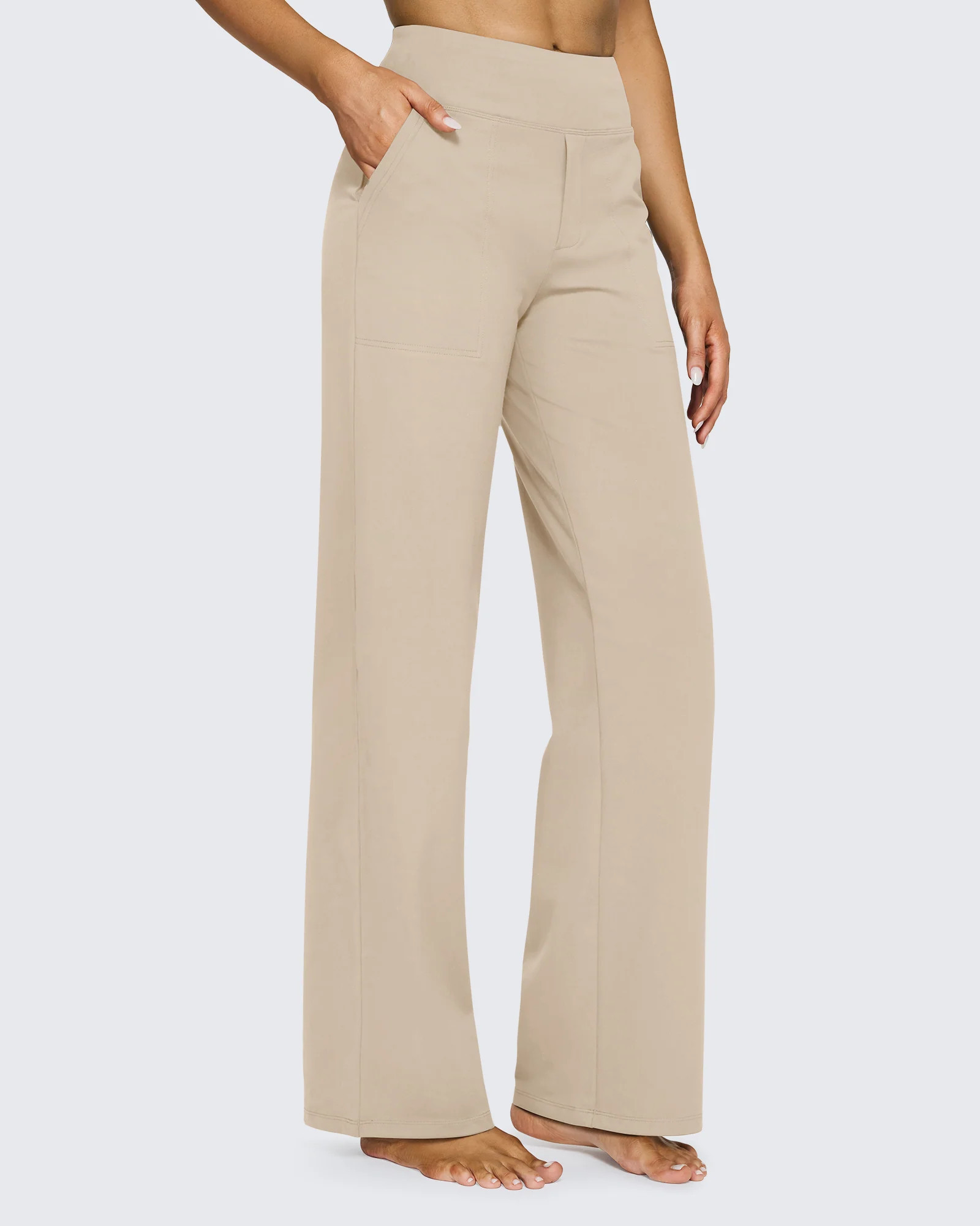 High Waisted Wide-Leg Pants Women – 31 Inseam | Office to Yoga Wear | G4Free | g4free activewear