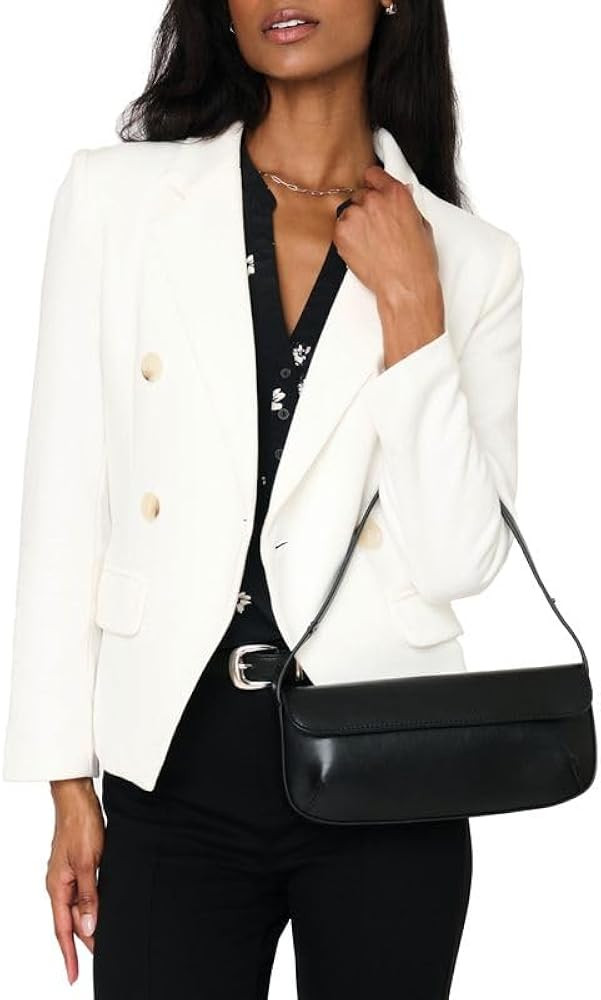 GIBSONLOOK Women's Double Breasted Blazer, Casual Work Wear, Fitted Blazer Jacket Open Front Long... | Amazon (US)