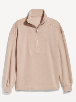 Oversized Half-Zip Pullover Tunic for Women | Old Navy (US)