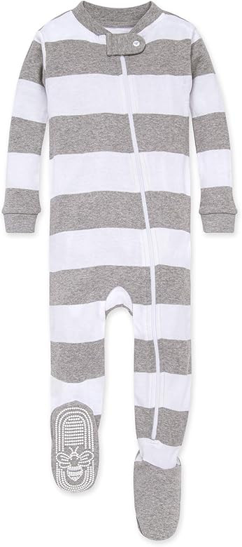 Burt's Bees Baby Baby Girls' Unisex Pajamas, Zip-Front Non-Slip Footed Sleeper Pjs, Organic Cotto... | Amazon (US)