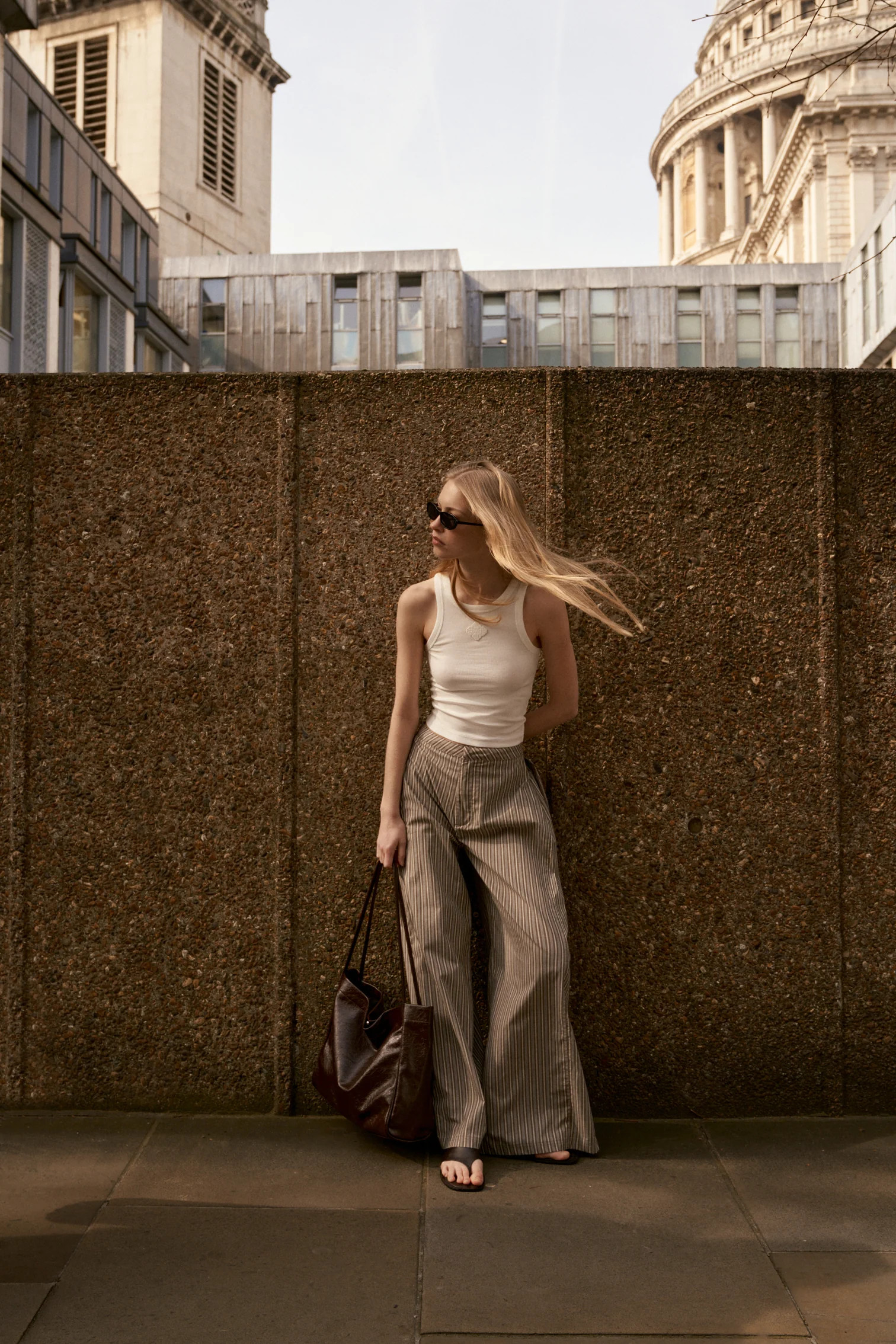 EMBLEM RIB VEST TOP - OFF WHITE | The Couture Club