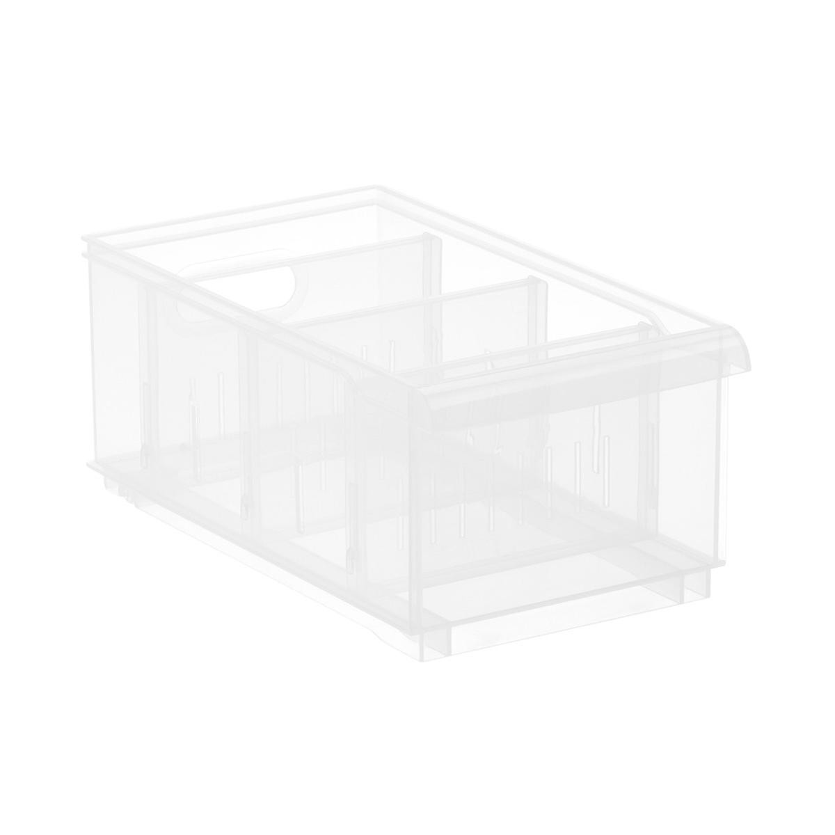 Medium Stacking Plastic Bin Clear | The Container Store