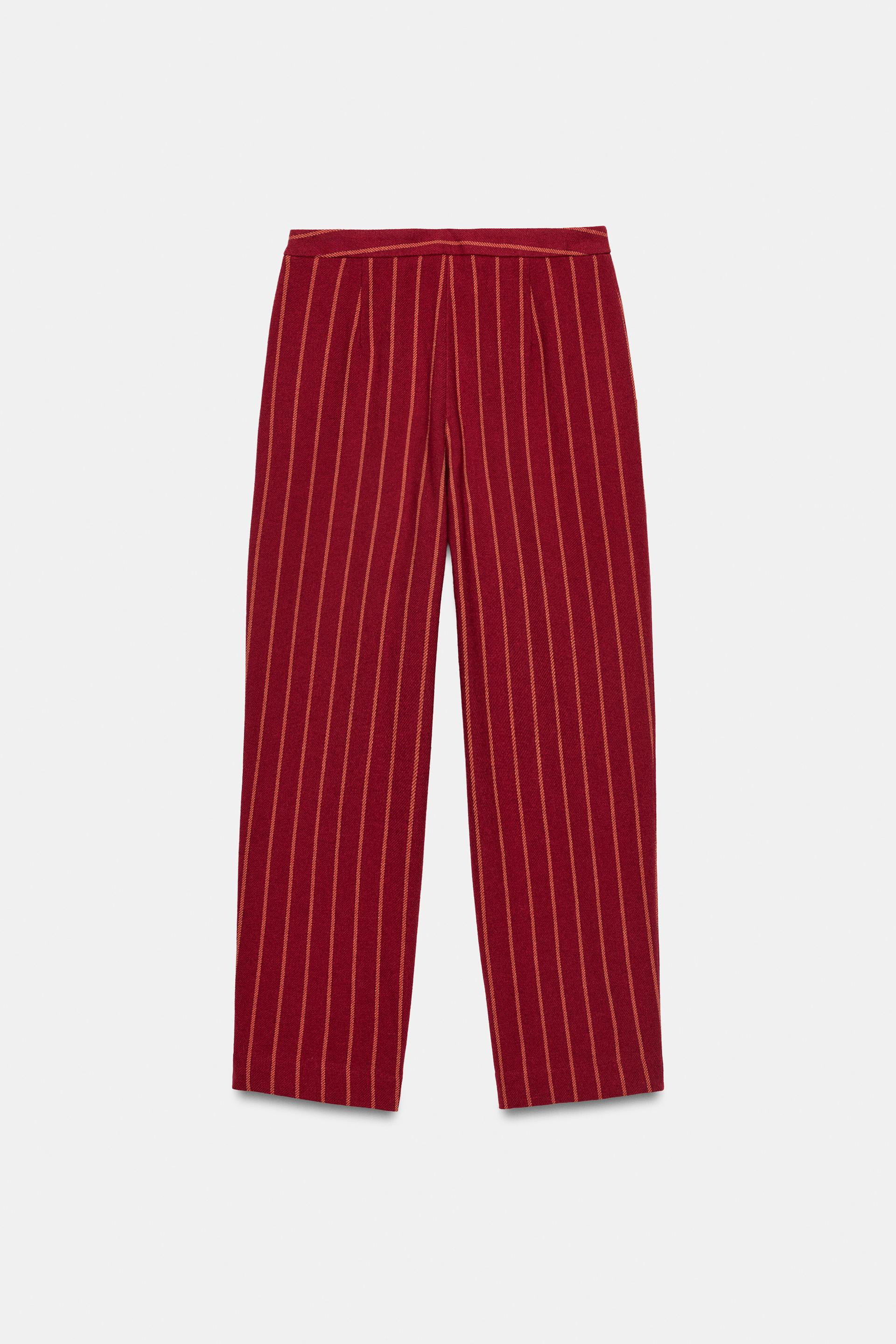 STRIPED STRAIGHT-LEG PANTS | Zara US