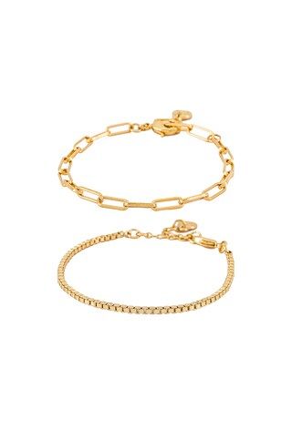 BaubleBar Ainsley Bracelet Set in Gold from Revolve.com | Revolve Clothing (Global)
