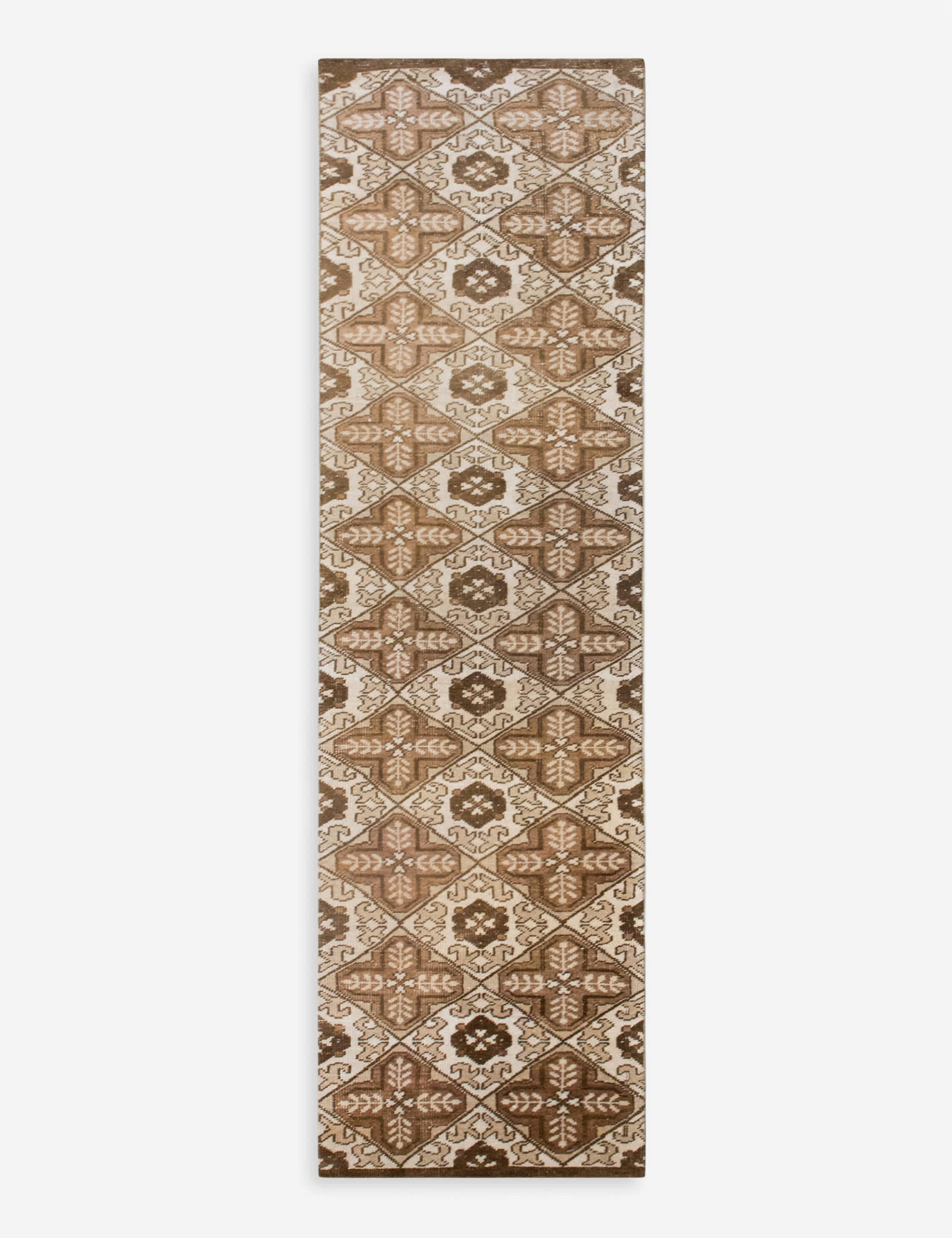 Vintage Turkish Hand-Knotted Wool Runner Rug No. 319, 1'12" x 9'10" | Lulu and Georgia 