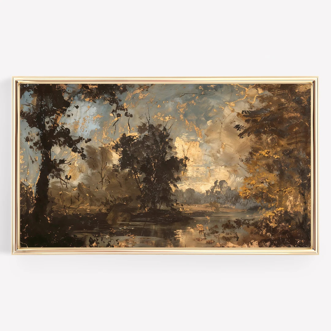 Autumn Frame Tv Art, Landscape Fall, Art for Tv Abstract - Etsy | Etsy (US)