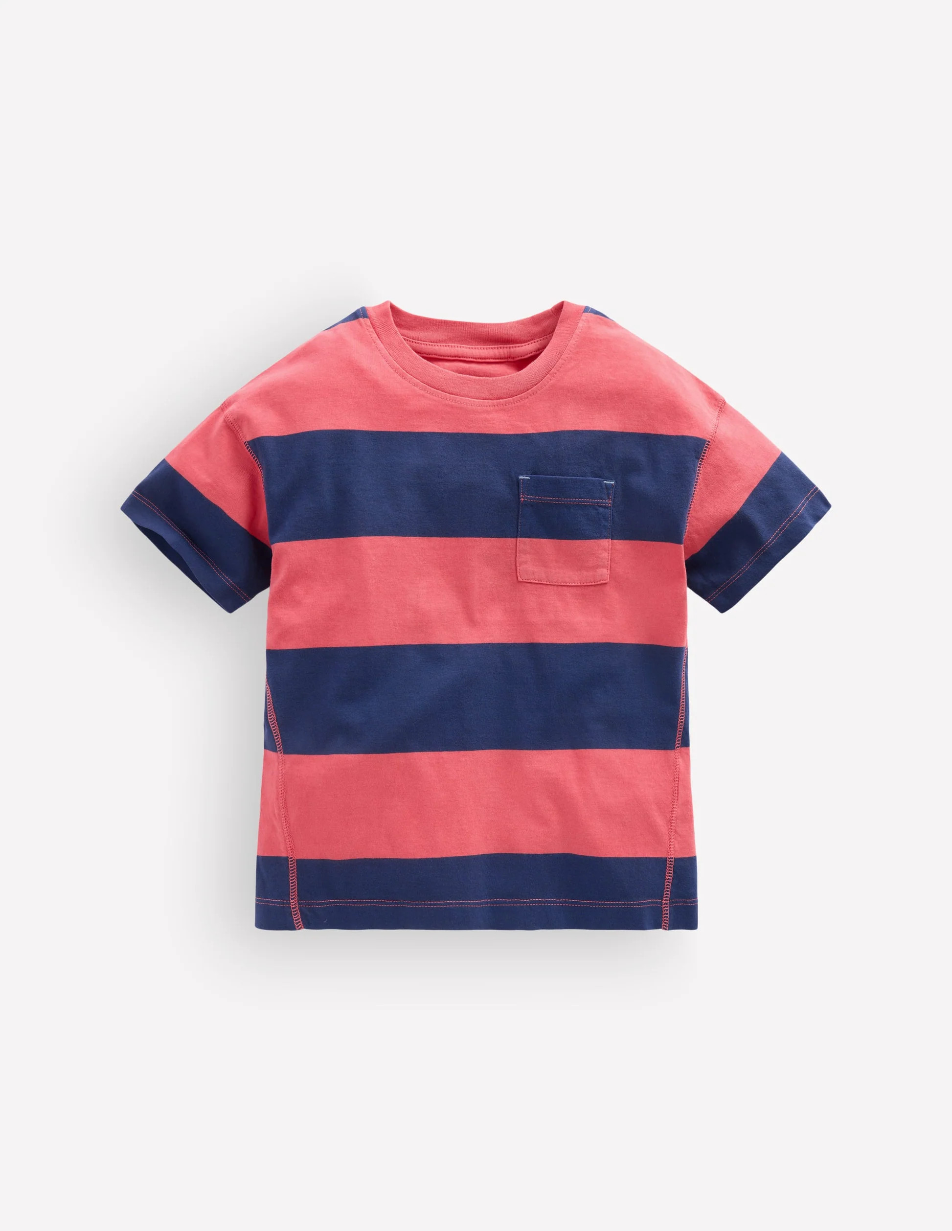 Garment Dye Relaxed T-shirt-Blood Orange / Sapphire Blue | Boden (US)