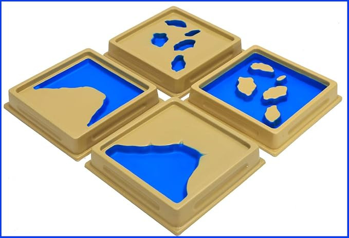 Land and Water Form Trays - Montessori Materials Geography Educational Tools Preschool Early at-H... | Amazon (US)