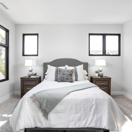 A fresh and clean bedroom! The color tones used in the space complements each other beautifully. 

#LTKhome #LTKfamily