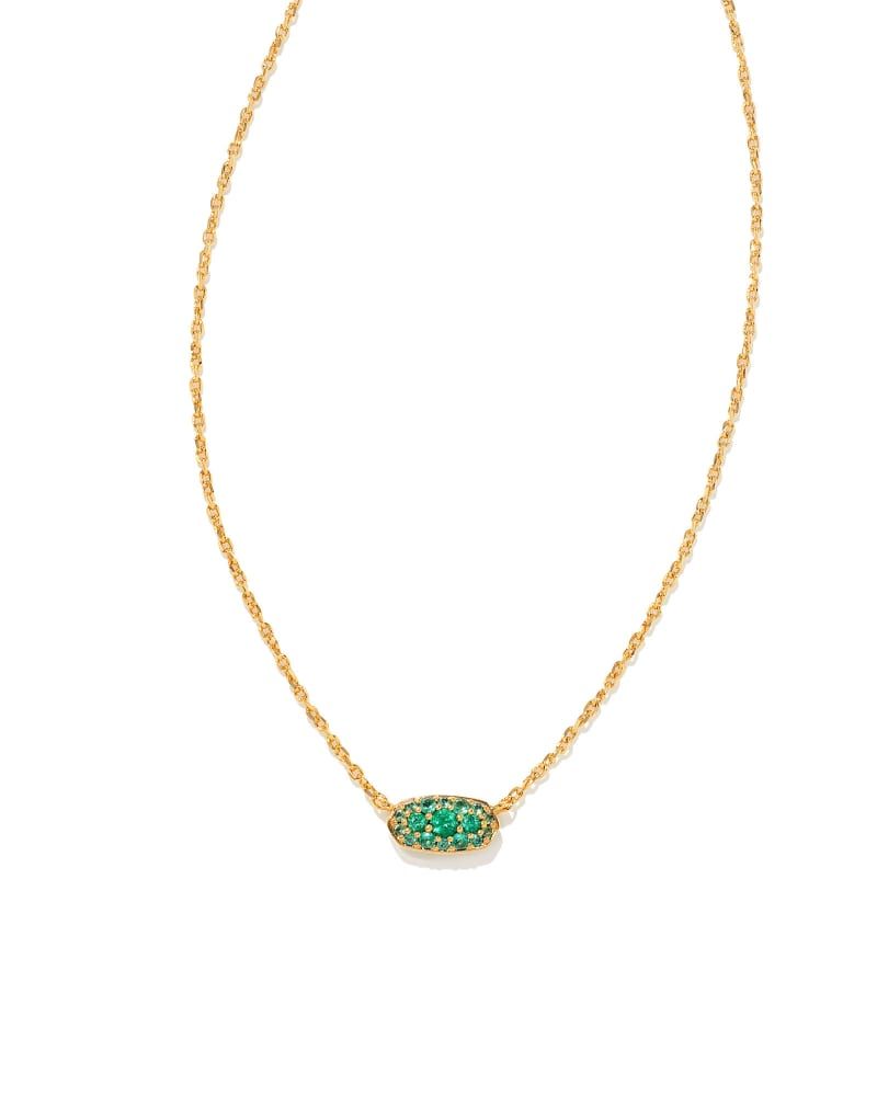 Grayson Gold Crystal Pendant Necklace in Emerald Crystal | Kendra Scott | Kendra Scott
