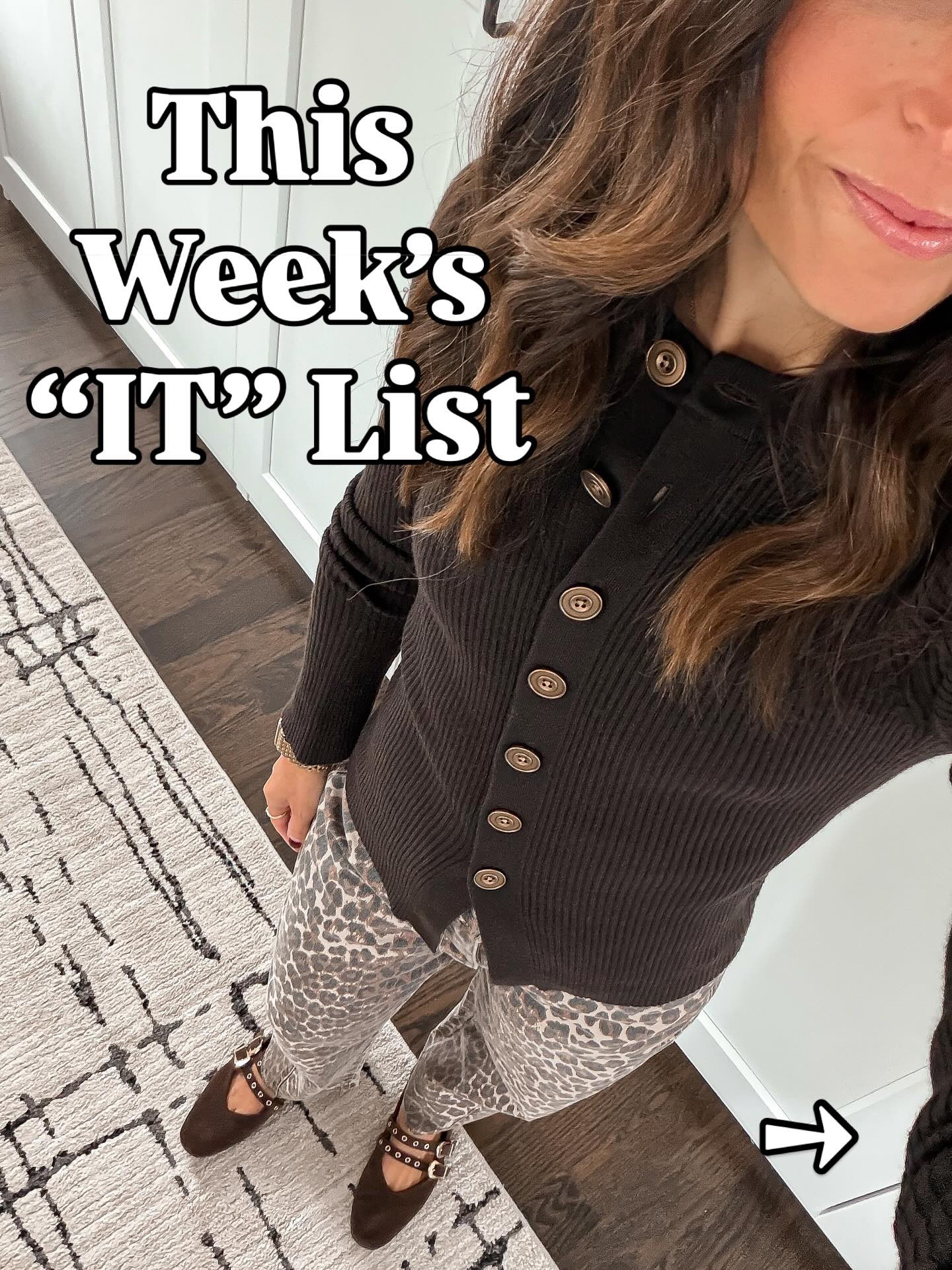This week’s IT List is so good 🙌🏻🤎 From the best chocolate brown pants (you guys keep selling them out!) to the prettiest neutral cardigans, my most-worn jeans, and the cutest leopard pieces… these were your TOP favorites and mine too!

Every single piece is comfy, easy to style, and perfect for fall into the holiday season.

#LTKFindsUnder100 #LTKFindsUnder50 #LTKootd