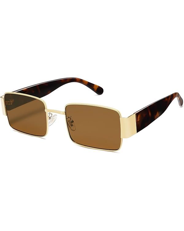 SOJOS Fashion Rectangle Sunglasses for Women Men Retro Vintage Narrow Sun Glasses SJ1162 | Amazon (US)