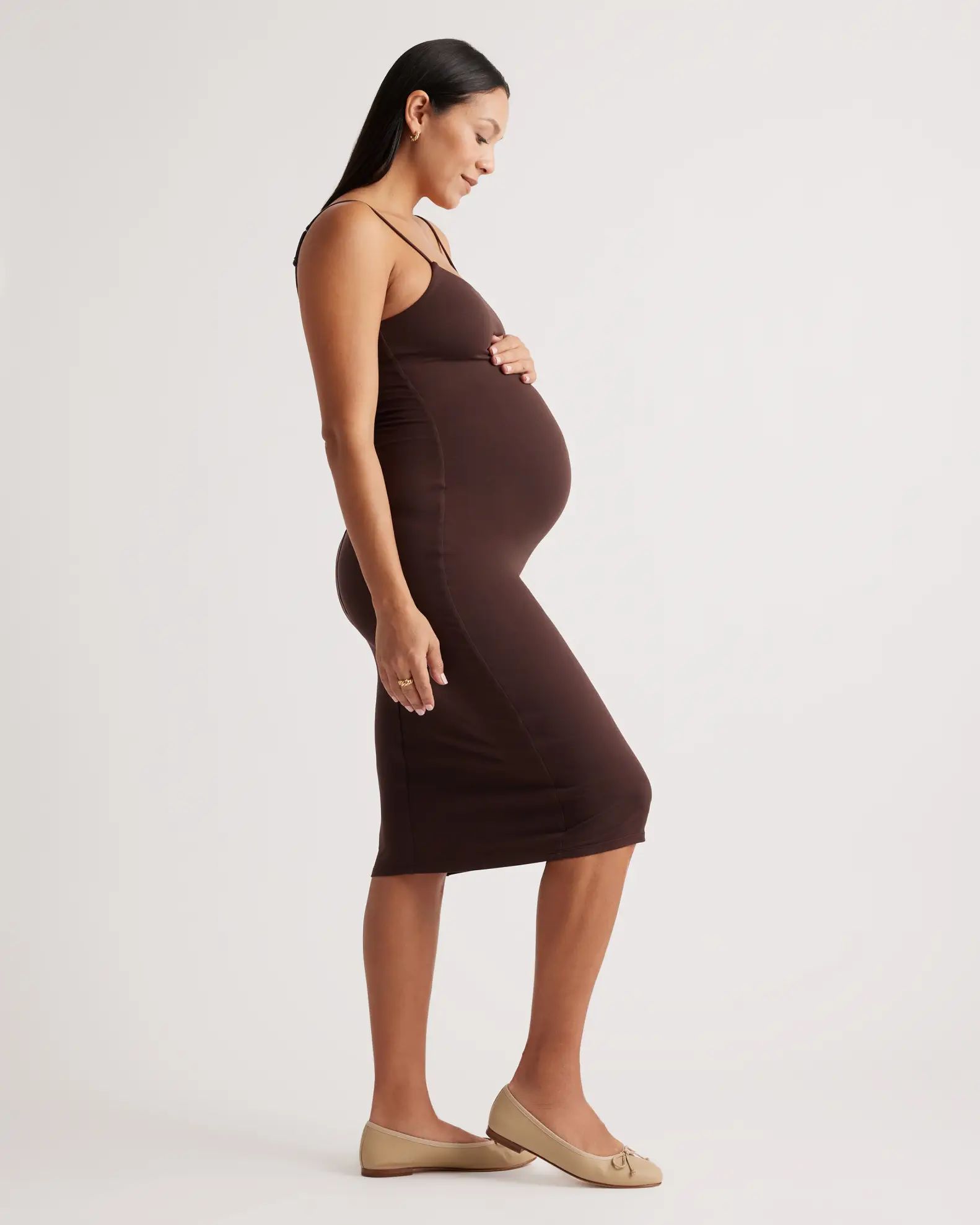 Recycled Knit Maternity Midi Dress | Quince